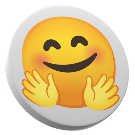 Smiling Face With Open Hands  3D Icon