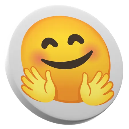 Smiling Face With Open Hands  3D Icon