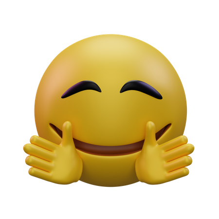 Smiling Face With Open Hands  3D Icon