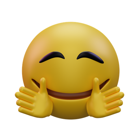 Smiling Face With Open Hands  3D Icon