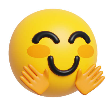 Smiling Face with Open Hands Emoji  3D Icon