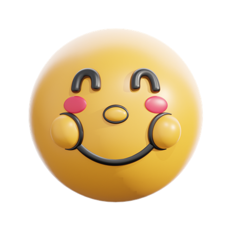 Smiling face with smiling eyes  3D Icon