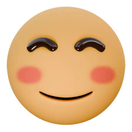 Smiling Face With Smiling Eyes  3D Icon