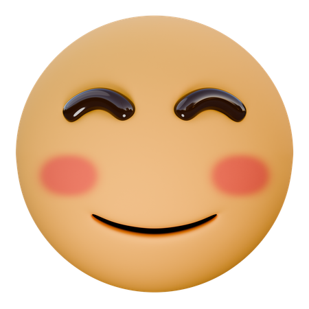 Smiling Face With Smiling Eyes 3D Icon