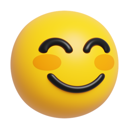 Smiling Face with Smiling Eyes Emoji  3D Icon