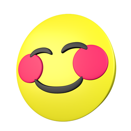 Smiling Face with Squinting Eyes  3D Icon