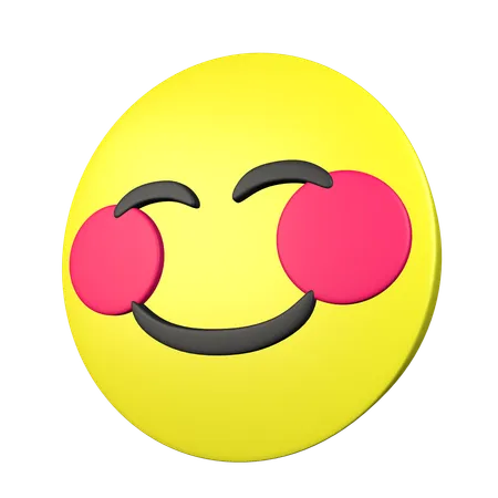 Smiling Face with Squinting Eyes  3D Icon