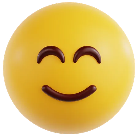 Smiling Face With Squinting Eyes  3D Icon