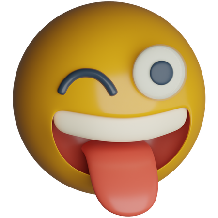 Smiling Face With Stuck Out Tongue  3D Icon