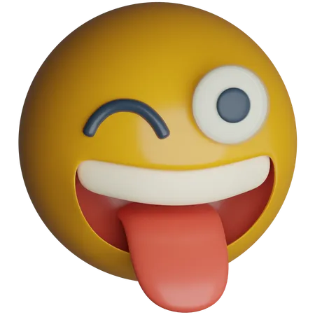 Smiling Face With Stuck Out Tongue  3D Icon