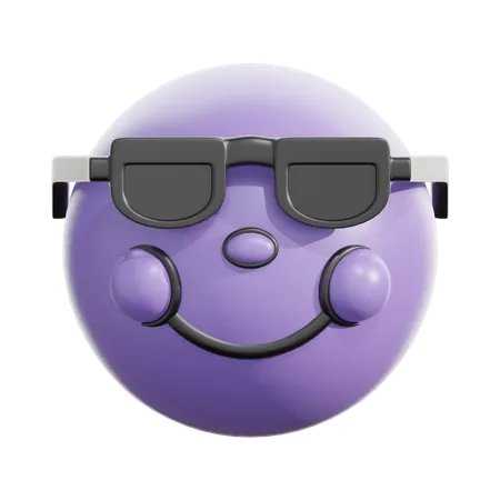 Smiling face with sunglasses  3D Icon