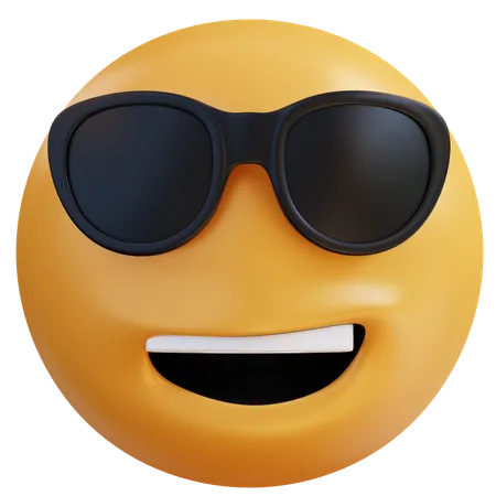 3 D Illustration Smiling Face With Sunglasses 3D Icon