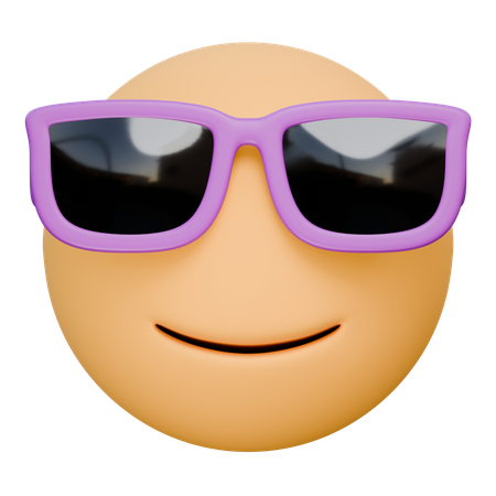 Smiling face with sunglasses  3D Icon