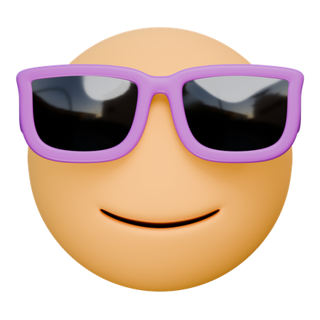 Smiling face with sunglasses  3D Icon