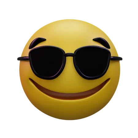 Smiling Face With Sunglasses 3D Icon