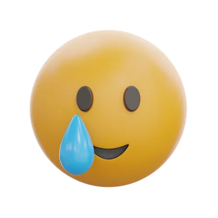 Smiling Face With Tear  3D Icon