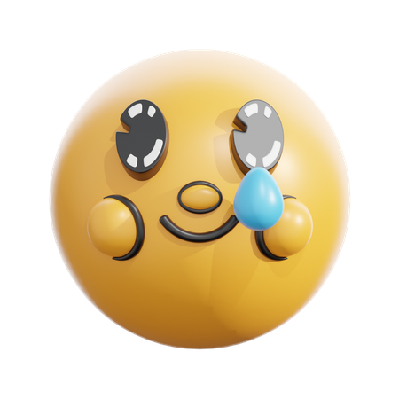 Smiling face with tear  3D Icon