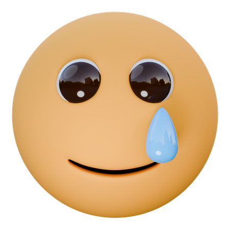 Smiling Face With Tear  3D Icon