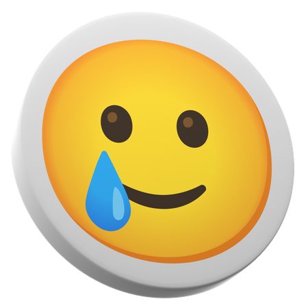 Smiling Face With Tear  3D Icon