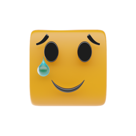 Smiling Face With Tear  3D Icon