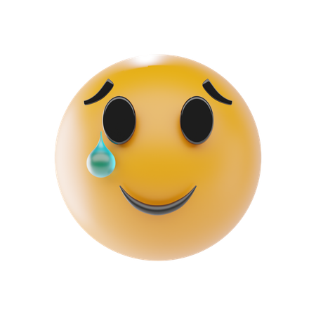 Smiling Face With Tear  3D Icon