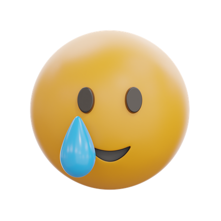 Smiling Face With Tear  3D Icon