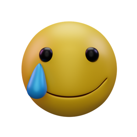 Smiling Face With Tear  3D Icon