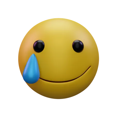 Smiling Face With Tear  3D Icon