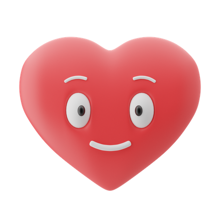 Smiling Heart  3D Icon