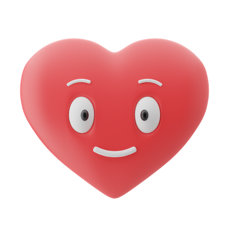 Smiling Heart 3D Illustration