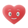 3d smiling heart logo
