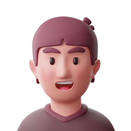 Smiling Male 3D Illustration