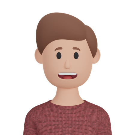 Smiling man  3D Icon