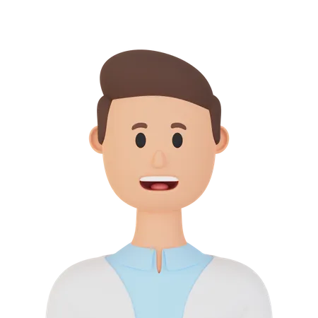 Smiling man  3D Illustration