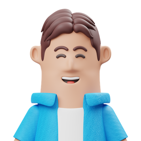 Smiling Man  3D Illustration