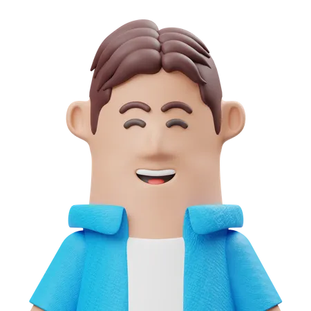 Smiling Man  3D Illustration