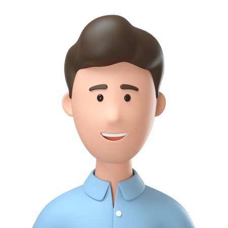 Smiling Man  3D Illustration