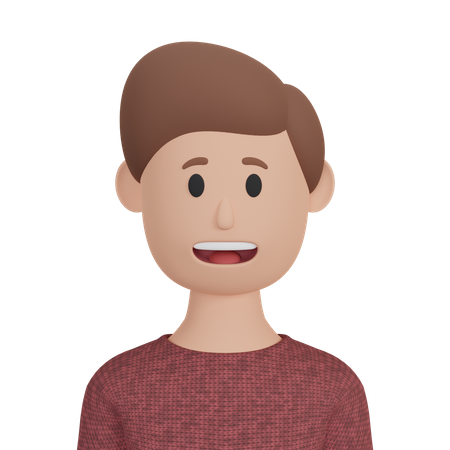 Smiling man  3D Illustration