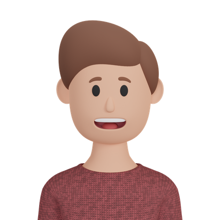 Smiling man 3D Illustration