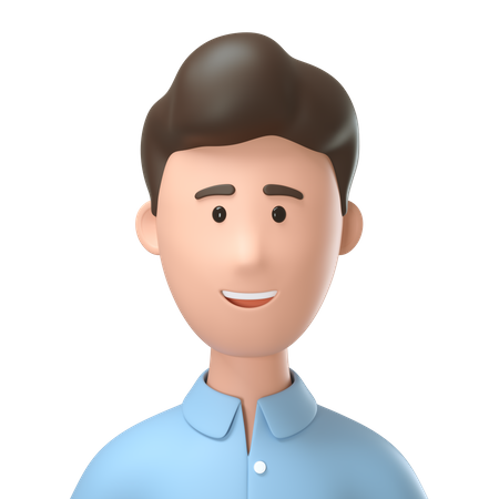 Smiling Man 3D Illustration