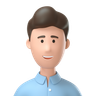 graphics of smiling man