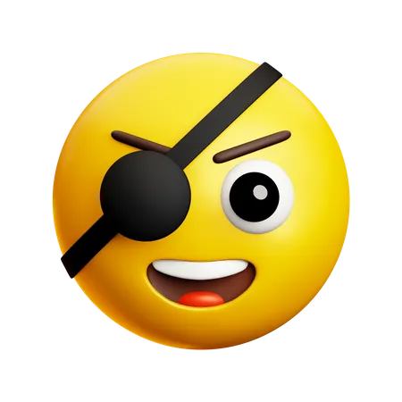 Smiling Pirate  3D Icon