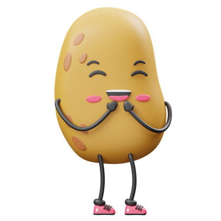 Smiling Potato  3D Icon