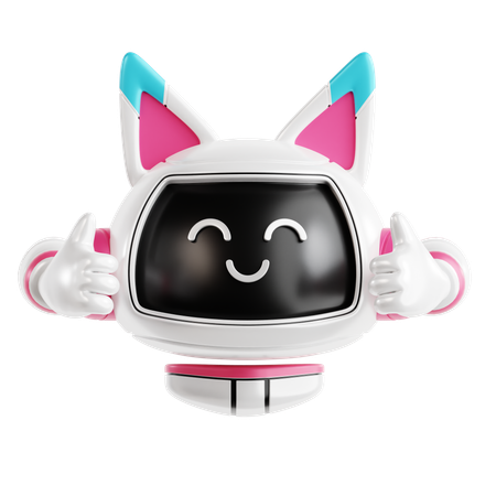 Smiling Robot  3D Icon