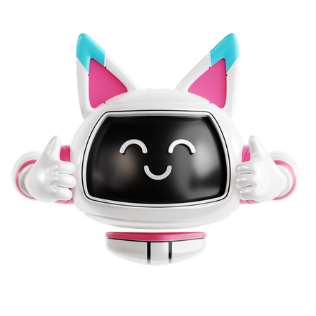 Smiling Robot  3D Icon