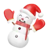 smiling snowman is enjoying christmas