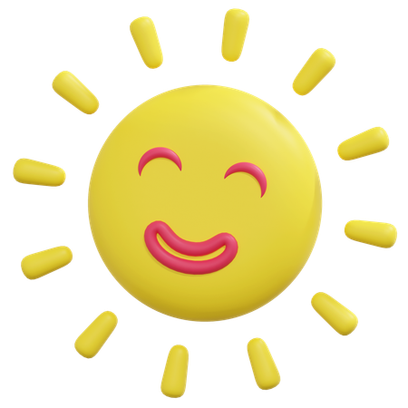 Smiling Sun  3D Icon