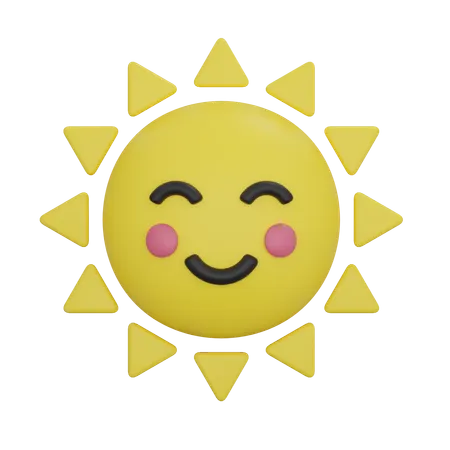 Smiling Sun  3D Icon