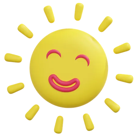 Smiling Sun  3D Icon