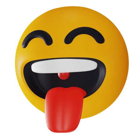 Smiling Tongue Out  3D Icon
